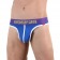 Синие сексуальные трусы-тонги с широким поясом - Boefje купить с доставкой Синие сексуальные трусы-тонги с широким поясом - Boefje купить с доставкой
