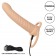 Телесная насадка для двойного проникновения Rechargeable Ribbed Dual Penetrator с вибрацией - California Exotic Novelties - купить с доставкой в Обнинске