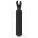 Черная вибропуля с ушками Rechargeable Rabbit Ears Bullet Vibrator - Happy Rabbit